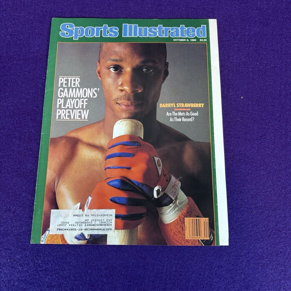 Sports Illustrated 1986 New York Mets Darryl Strawberry Magazine Cover